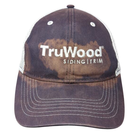 TruWood Siding Trim Strapback Trucker Hat Blue One Size Mesh Back - Picture 1 of 10